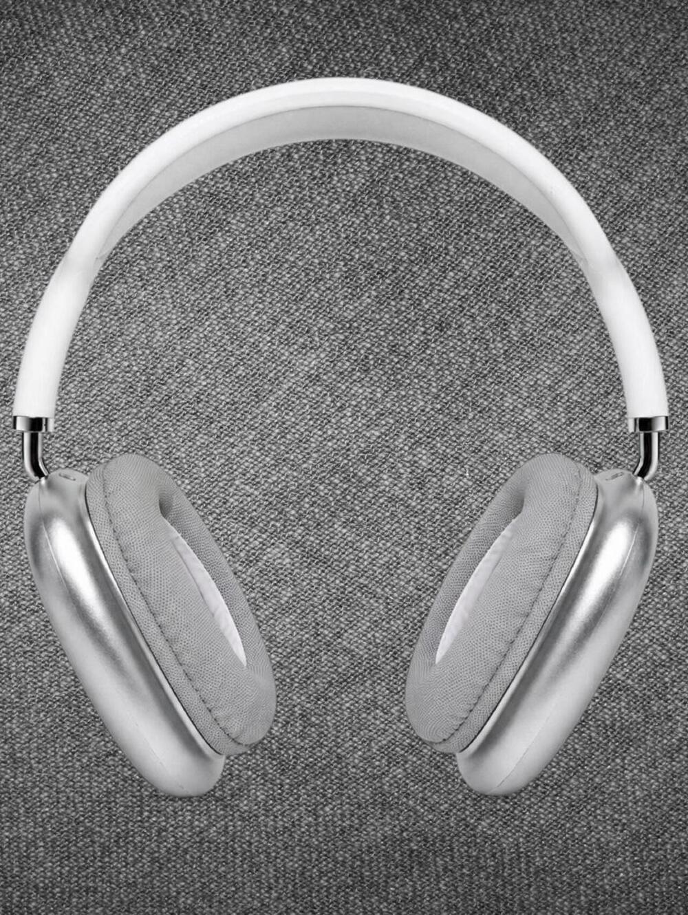 P9 Silver Padded Wireless Bluetooth Over-Ear Headphones